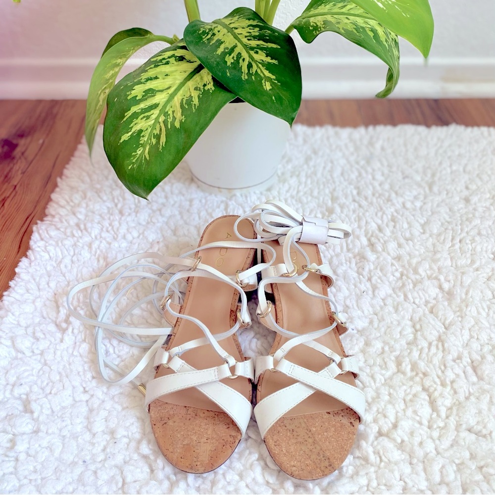 🎉 SALE Aldo Lace Up Open Toe Heels